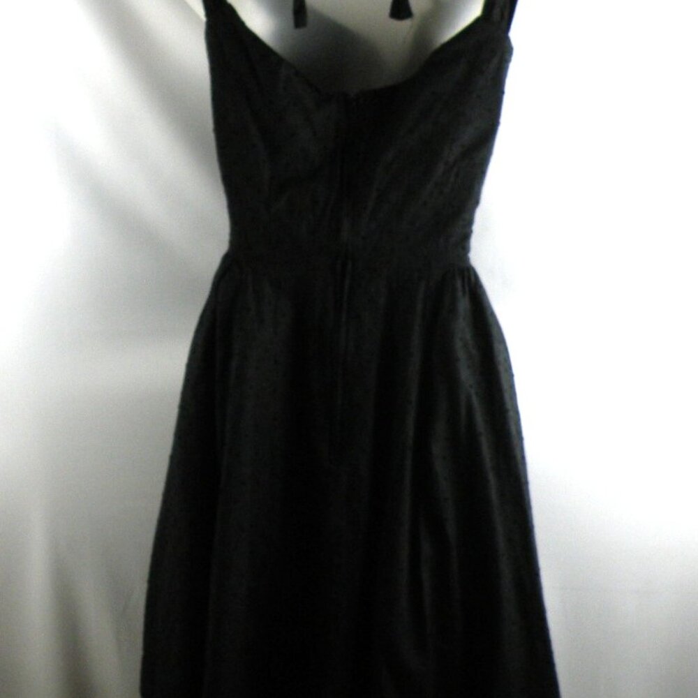 Hell bunny vixen solid black a line Swiss dot dress knee length XL - Picture 4 of 6